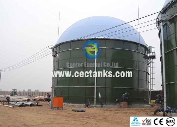 Serbatoio di stoccaggio di biogas in acciaio avvolto con vetro fuso al materiale del serbatoio in acciaio 0